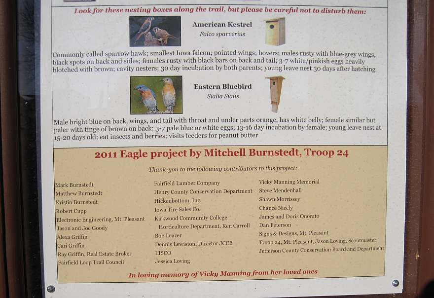 2011 Eagle project by Mitchell Burnstedt, Troop 24.