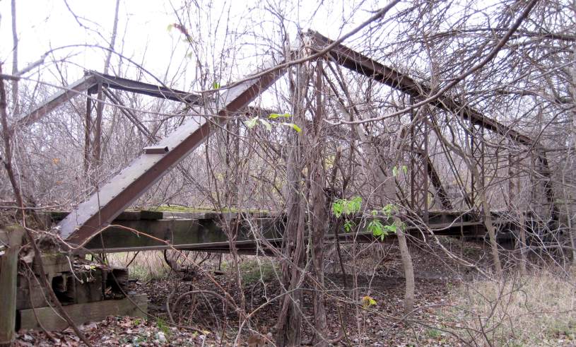 Abandoned bridge along Mint Blvd