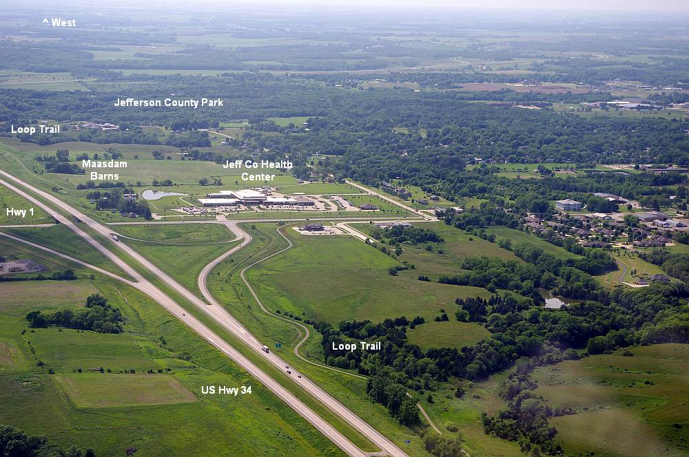 Aerial photo of the Loop Trail