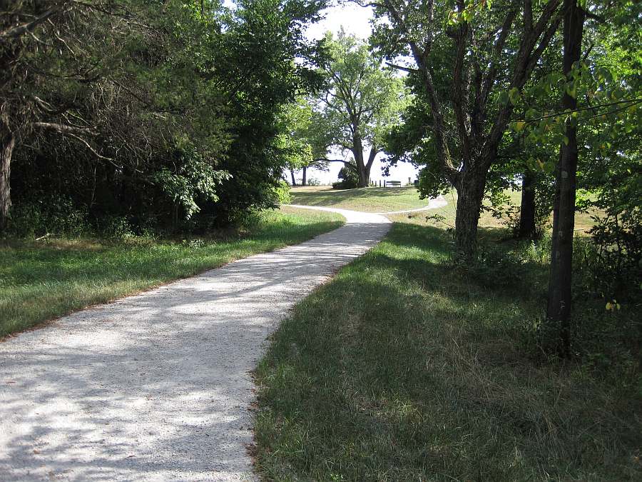 Approaching the Whitham Woods parking lot and Burlington Ave.