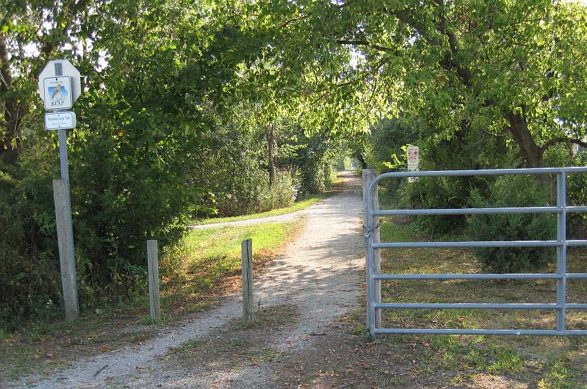 Looking to the southwest down the Railroad Trail.