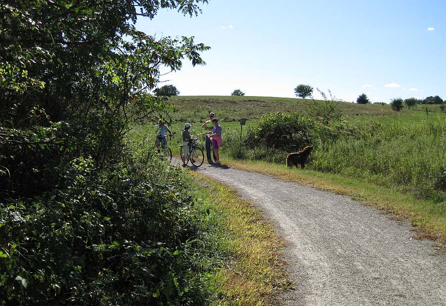 Leaving the lake area.