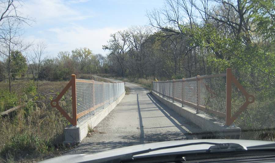 The bridges are designed so a maintenance pickup truck can cross the bridge.