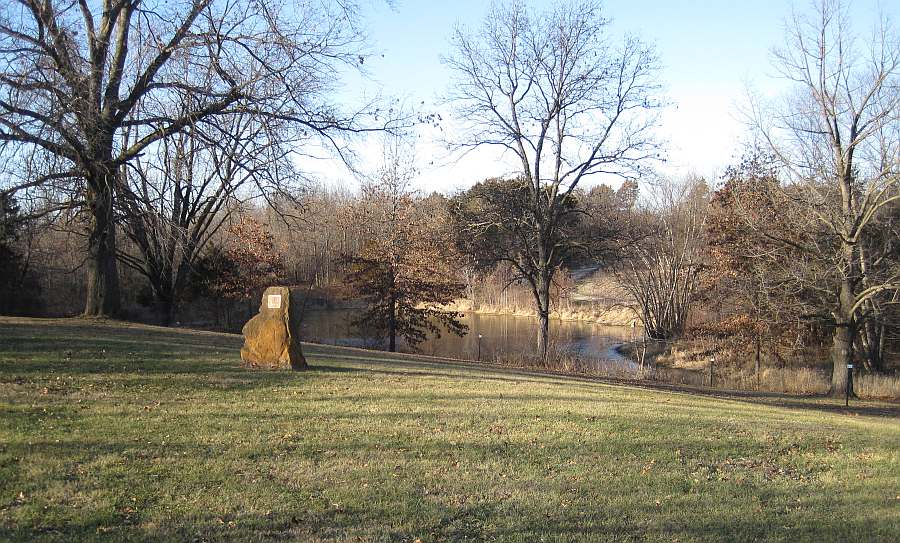 The Whitham Woods pond in winter.