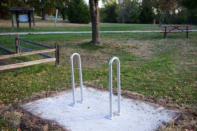 Bike racks at Lamson Woods