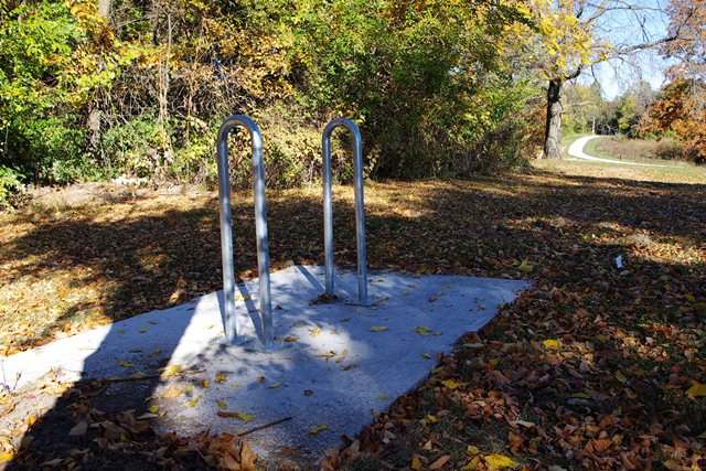 Bike racks at Whitham Woods