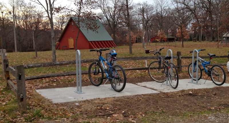 Bike racks in use at Chautauqua Park