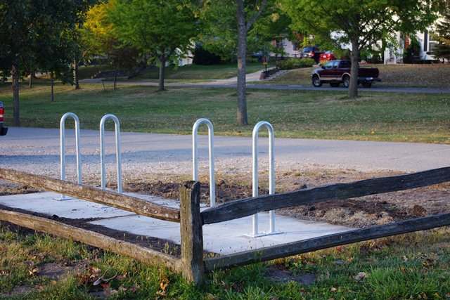 Bike racks at Chautauqua Park