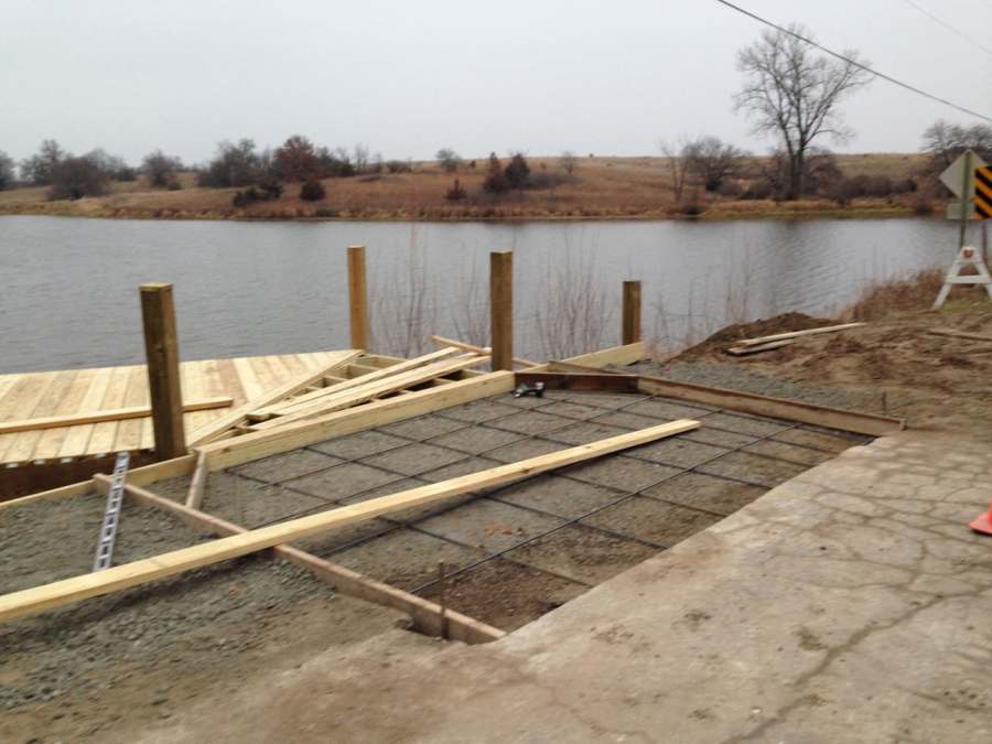 Partner Construction readying for pouring concrete at east end of bridge. (Thur, Nov 21).