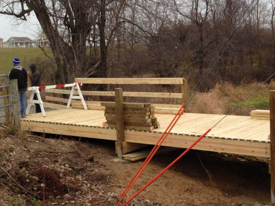 First handrail up. (Thur, Nov 21).