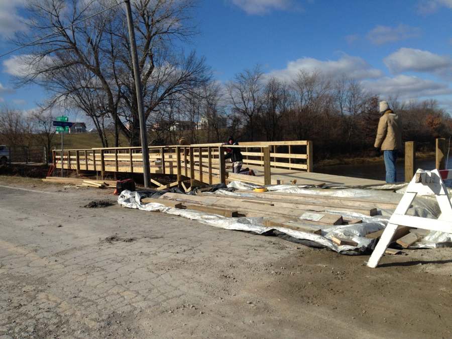 Another pad will be poured on the other side of Walton Rd. (Fri, Nov 22).