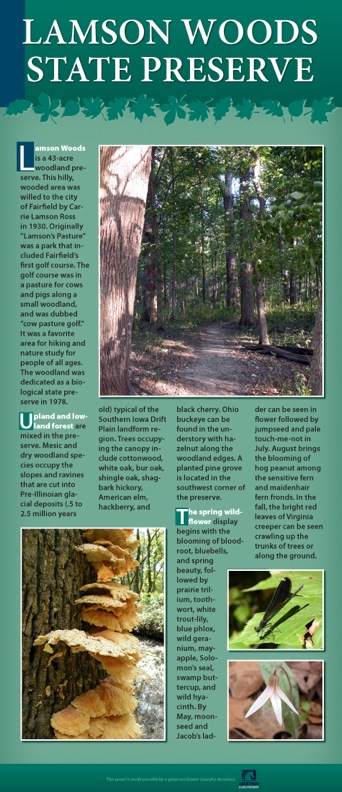 Lamson Woods State Preserve Kiosk