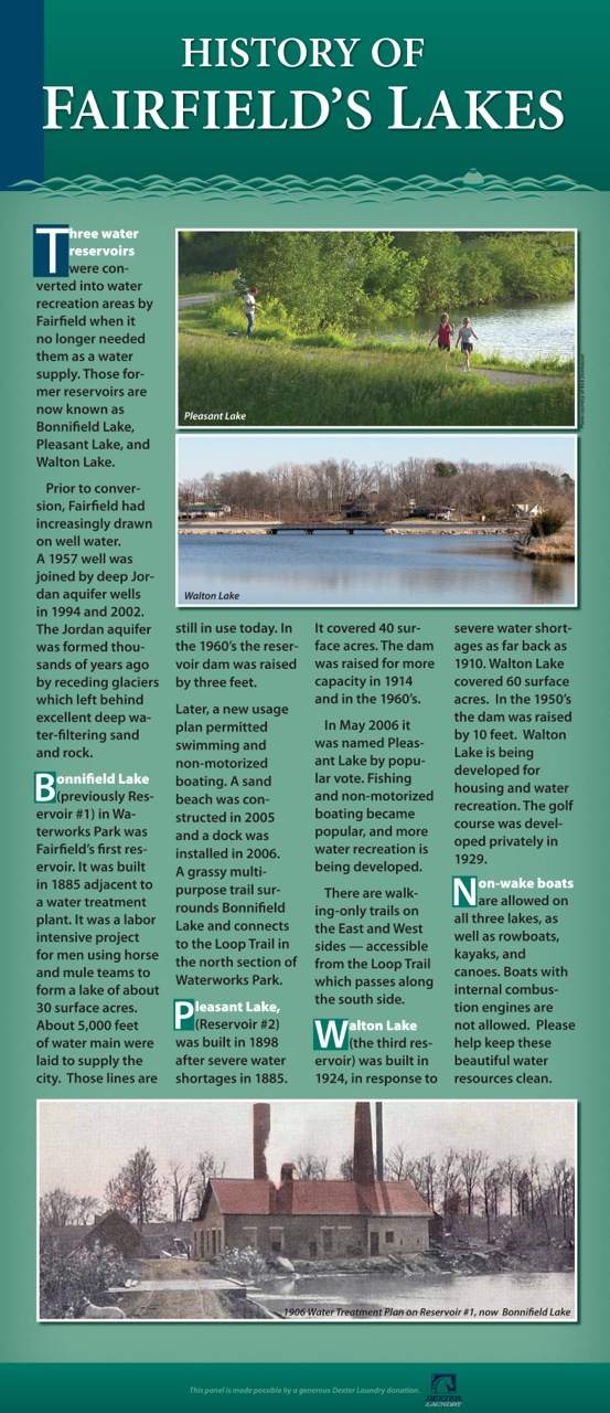 History of Fairfield's Lakes Kiosk