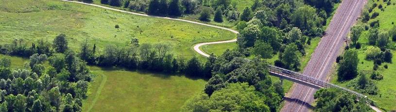 Aerial view of Louden Bridge