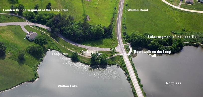 Aerial view of the Loop Trail.