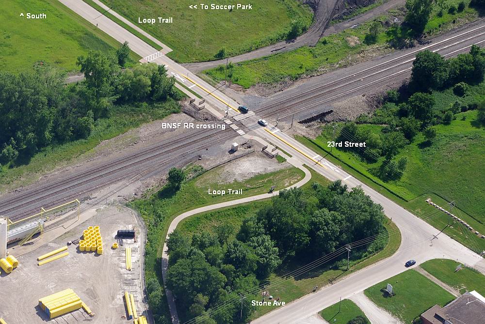 Aerial photo of the Loop Trail