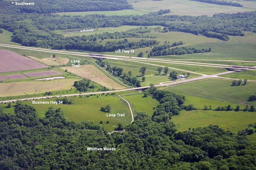 Aerial photo of the Loop Trail