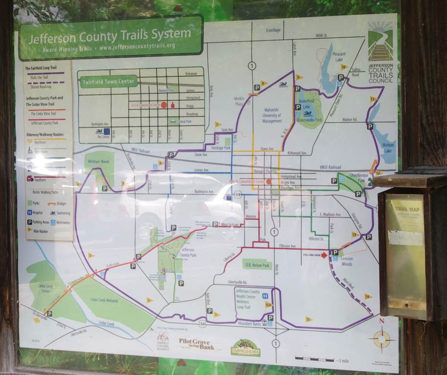 New Loop Trail Map in kiosk
