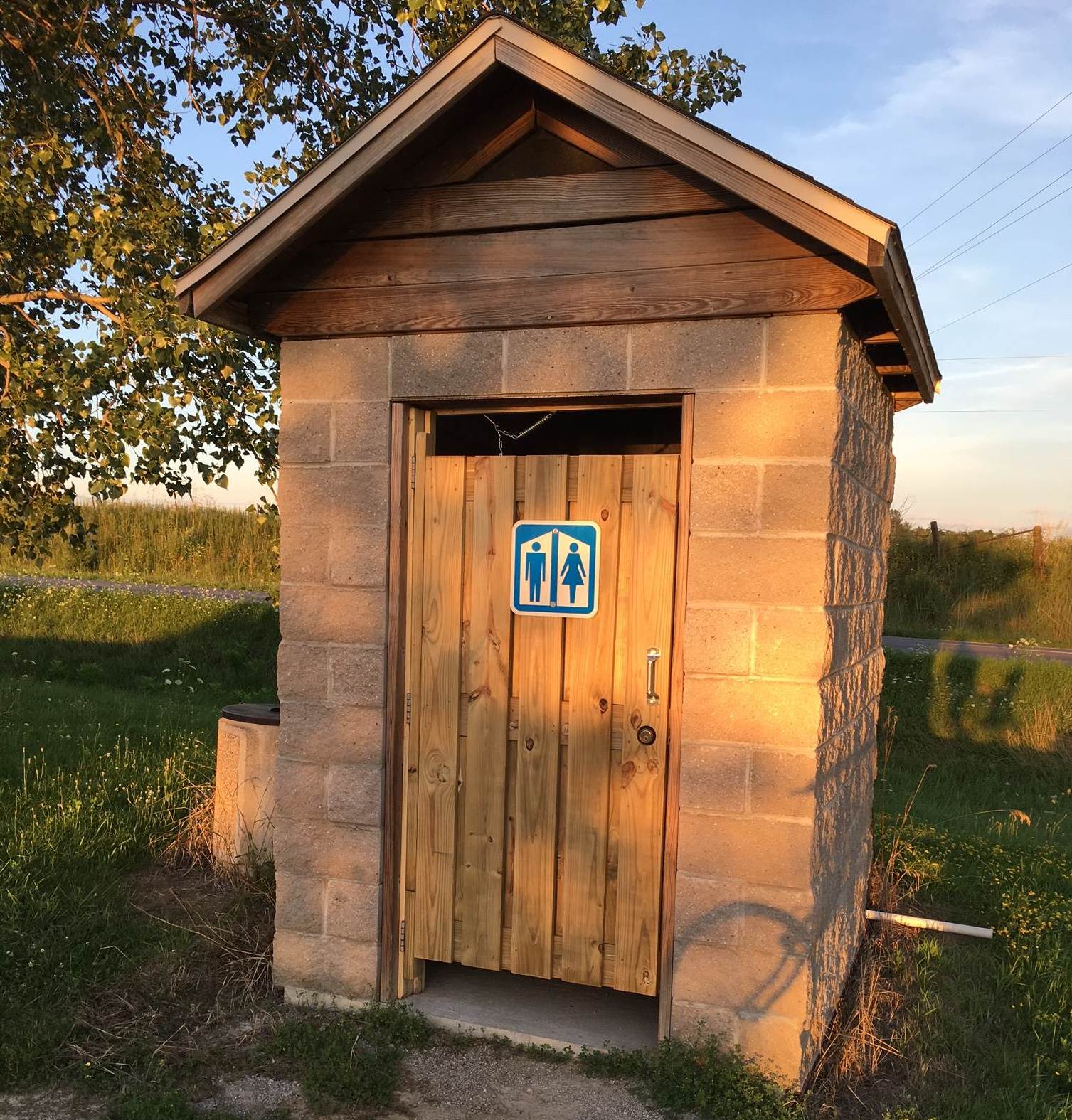 Restroom door