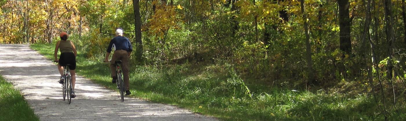 Bikers on the Loop Trail in Whitham Woods