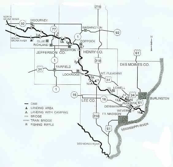 Skunk River Water Trail Map