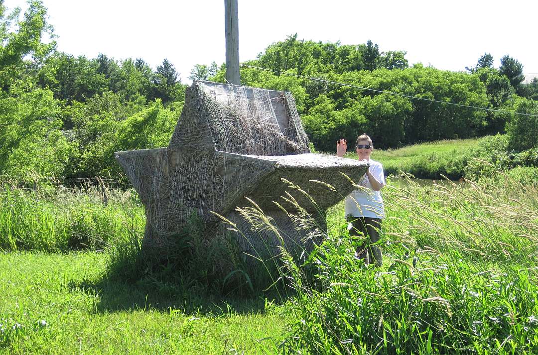 The Star Bales are part of an art project.