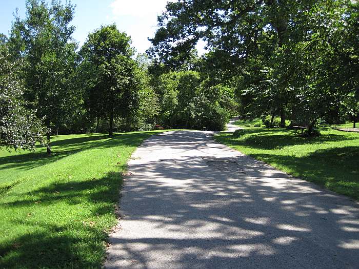 This loop road through the park is closed to cars in the winter.
