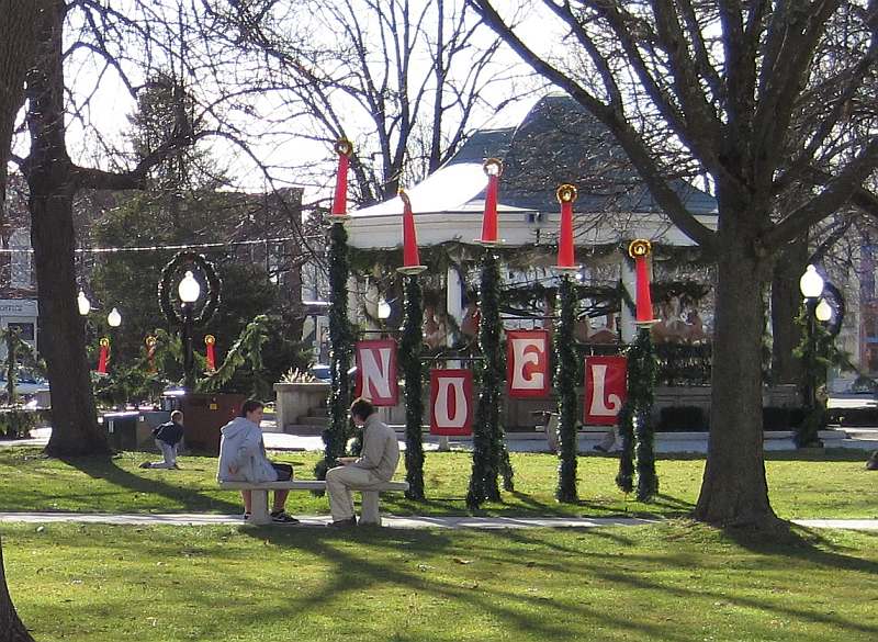 Christmas time in Central Park (the town square).