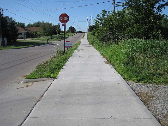 We will head north on B Street, starting at Zimmerman Blvd, also the west end of the Lake-to-Lake segment.