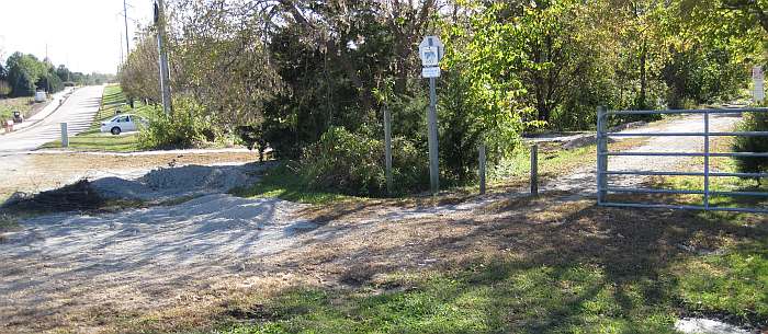 10/07/10. Looking south.  The original entrance is to the right, the new connection is south.