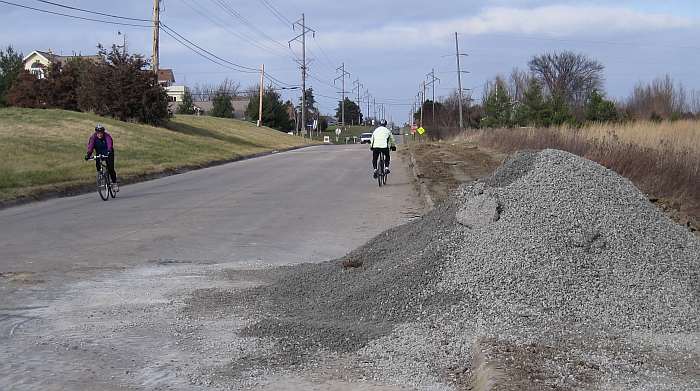 Two bicyclists out on this cold day.   12/04/09