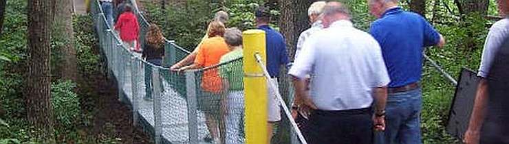 Swinging bridge in Jefferson County Park