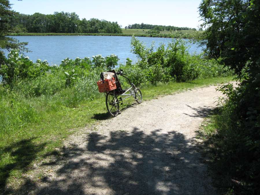 The trail along Pleasant Lake.