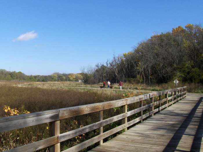 Looking east from the boardwalk.