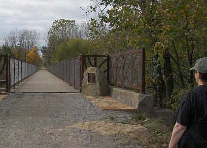 The new bridge over Cedar Creek on the Cedar view Trail