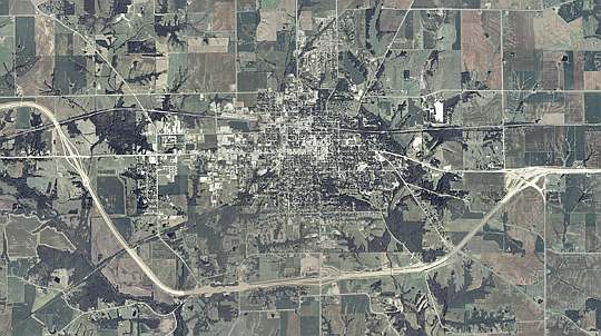Aerial photo of Hwy 34 bypass