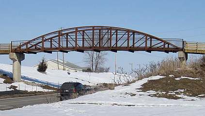 Our new pedestrian bridge over Hwy 1