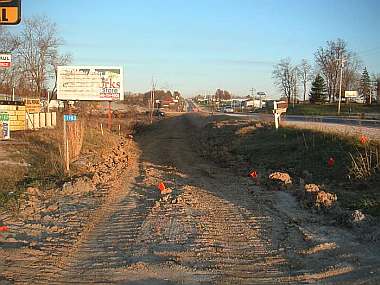 Along Business Hwy 34 -parts of the Northwestern Trail section are now under construction.