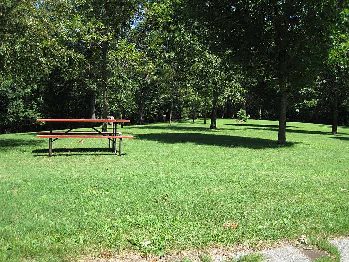 Picnic tables are everywhere.