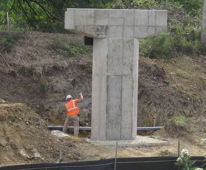 This is a protector for an fiber-optical cable which is buried underground.