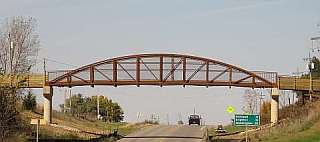 The completed William 'Bill' Matkin Trail Bridge over Hwy 1