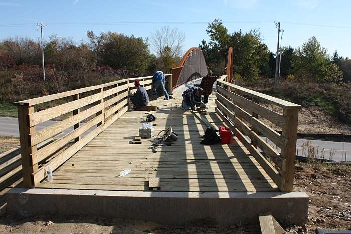 10/18/09.   The railings are coming along.