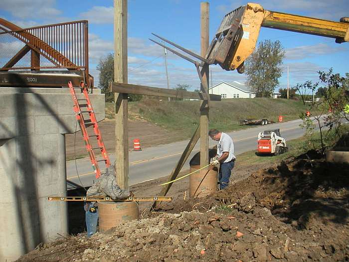 The east approach construction has started.