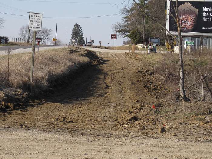 Looking back towards Whitham Woods. Construction will continue in Spring 2010.