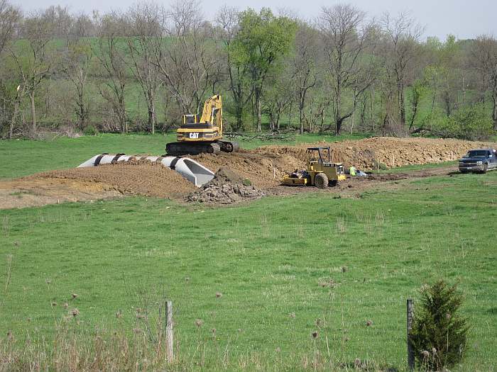 The section of the Loop Trail under construction in the pasture next to Whitham Woods.