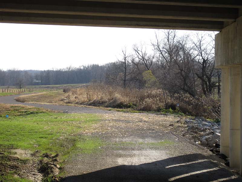 Looking  south onto the Iowa Dot Trail.