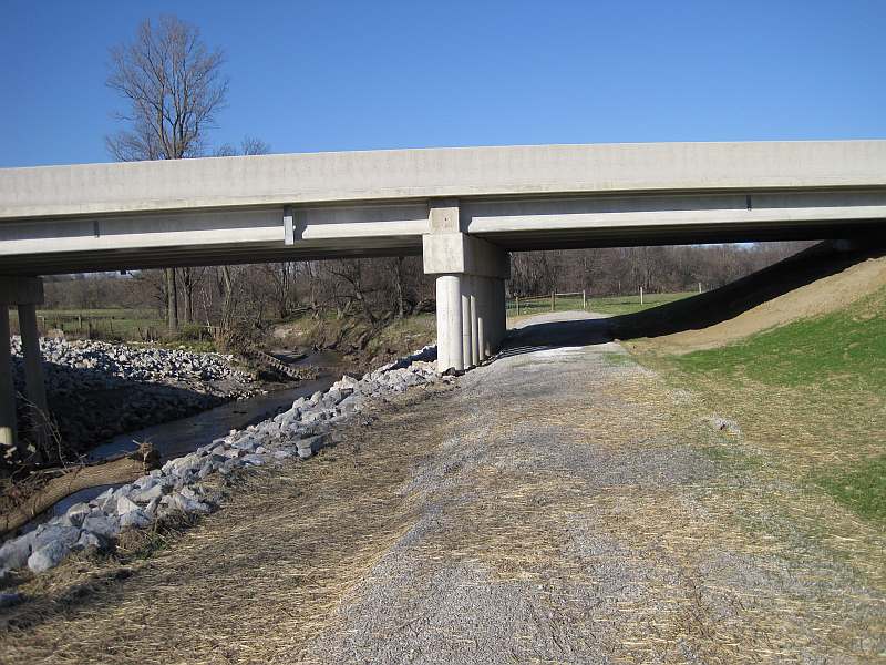 West of Whitham Woods - the new bridge on Business Hwy 34, just south of the pasture.