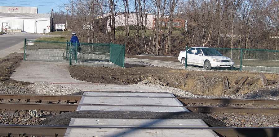 Looking north on 23rd St, where the railroad crossing is being built.